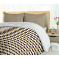 thumbnail image 5 of Ambesonne Geometric Duvet Cover Sets, Folk Aztec Culture Ethnic, 2-Queen, Indigo Beige and Mustard, 5 of 7