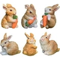 thumbnail image 1 of DAMAIE Resin Bunny Figurines Bunny Garden Ornaments Chic Bunnies Easter Decoration, Resin Easter Bunny Rabbit Table Decorations Ornaments for Spring or Home, 1 of 5