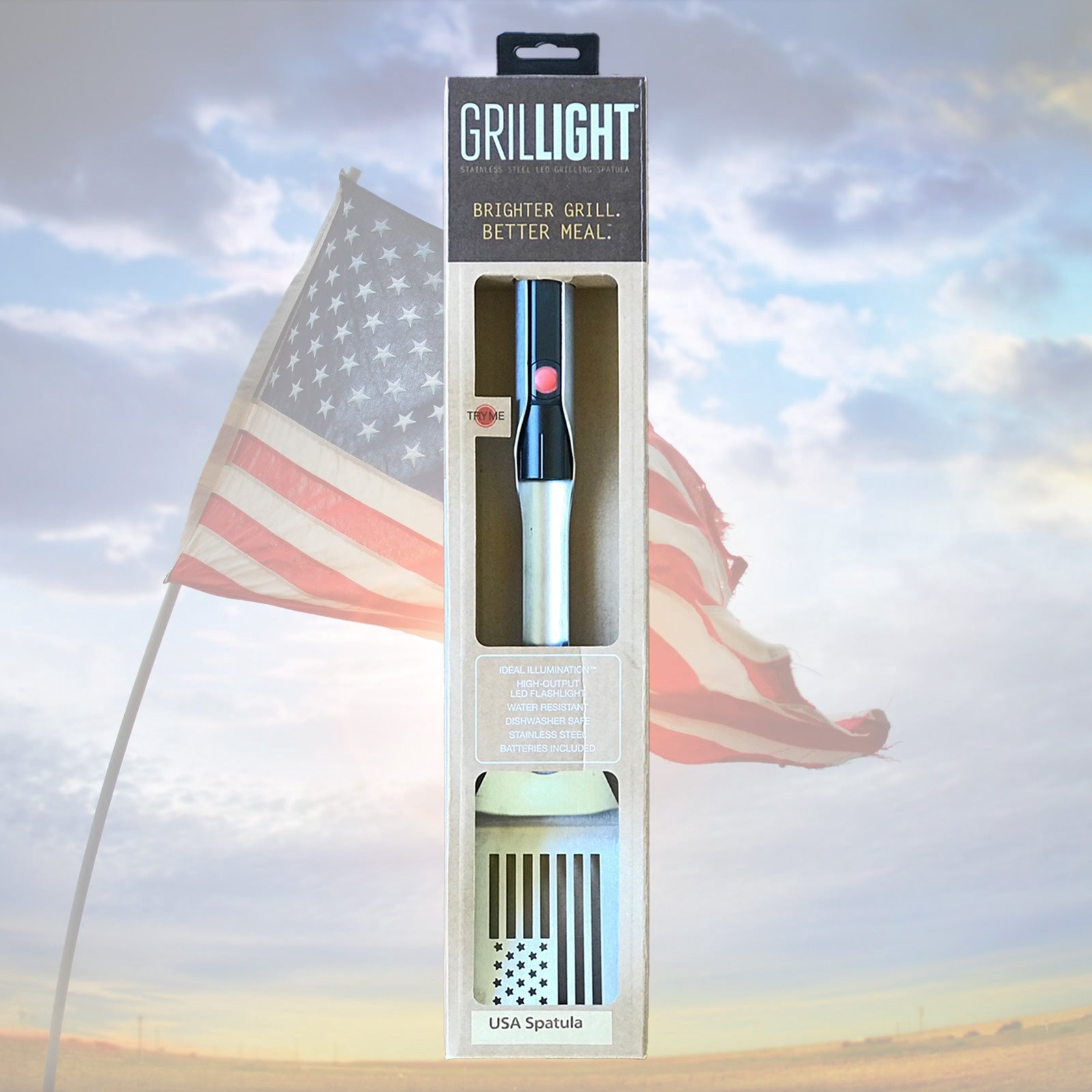Grillight LED Flashlight Spatula - USA Flag Edition