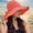 Red, variant on UTSJKR Womens Braided Band Wide Brim Bucket Hat with Rear Tie Ribbon for Summer Seaside Escape Vineyard Tour Downtown Stroll Foldable Lightweight Anti-UV Vacation Headwear Khaki