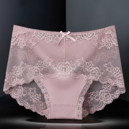 

Promotion!Women Lace Underwear Lace Briefs Panties Seamless Bow Underwear Soft Lingerie Underwear Breathable Hollow Out Briefs