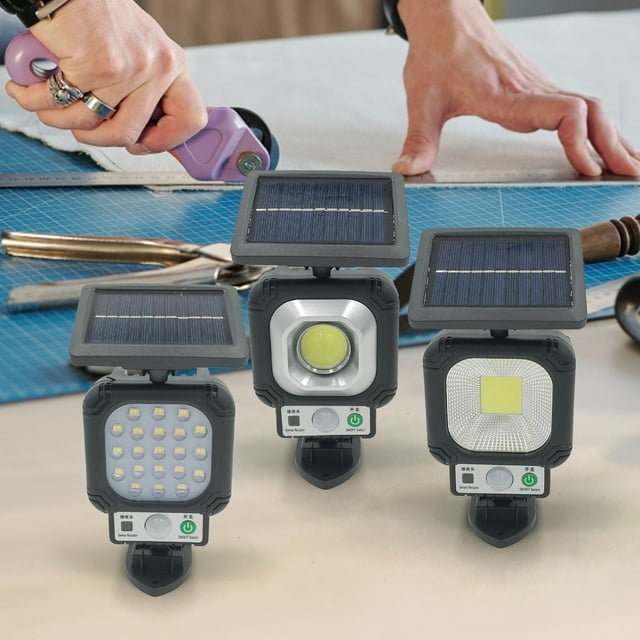 Xihbxyly Luces Solares para Exteriores, Sensor de Movimiento con 3 Modos, Luces de Seguridad Impermeables Ip65, Ecológicas, Amplia Cobertura para Patio, Jardín, Fácil Instalación, Tamaño 16,2 X 9,3 C