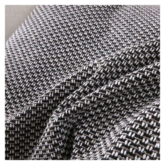 Drevy Full Size 3 Side Zipper Premium Upholstery Basketweave Thick Linen Grey/Black/Beige Mixed Futon Cover Slipcover/Sofa Day Bed Couch Mattress Cover Protector(Linen-Grey)