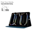 thumbnail image 5 of GSFY Case for 2024 iPad Pro 11 Inch 5th Generation (M4), Carbon Fiber Pattern Smart Premium PU Leather Wallet Stand Protective Shell Auto Sleep Wake for iPad Pro 11 5th Gen, Dusty Blue, 5 of 7