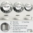 thumbnail image 4 of Designart "Snow-Covered Mountain Peak" Mountains Rund Mirror For Wall Decor - Large Grey Round Printed Mirror -Traditional Round Living Room Mirror - 29" x 29", 4 of 6