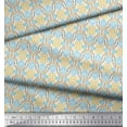 thumbnail image 3 of Soimoi polyester Crepe Fabric Ogee Damask Printed Craft Fabric by the Yard 52 Inch Wide, 3 of 5