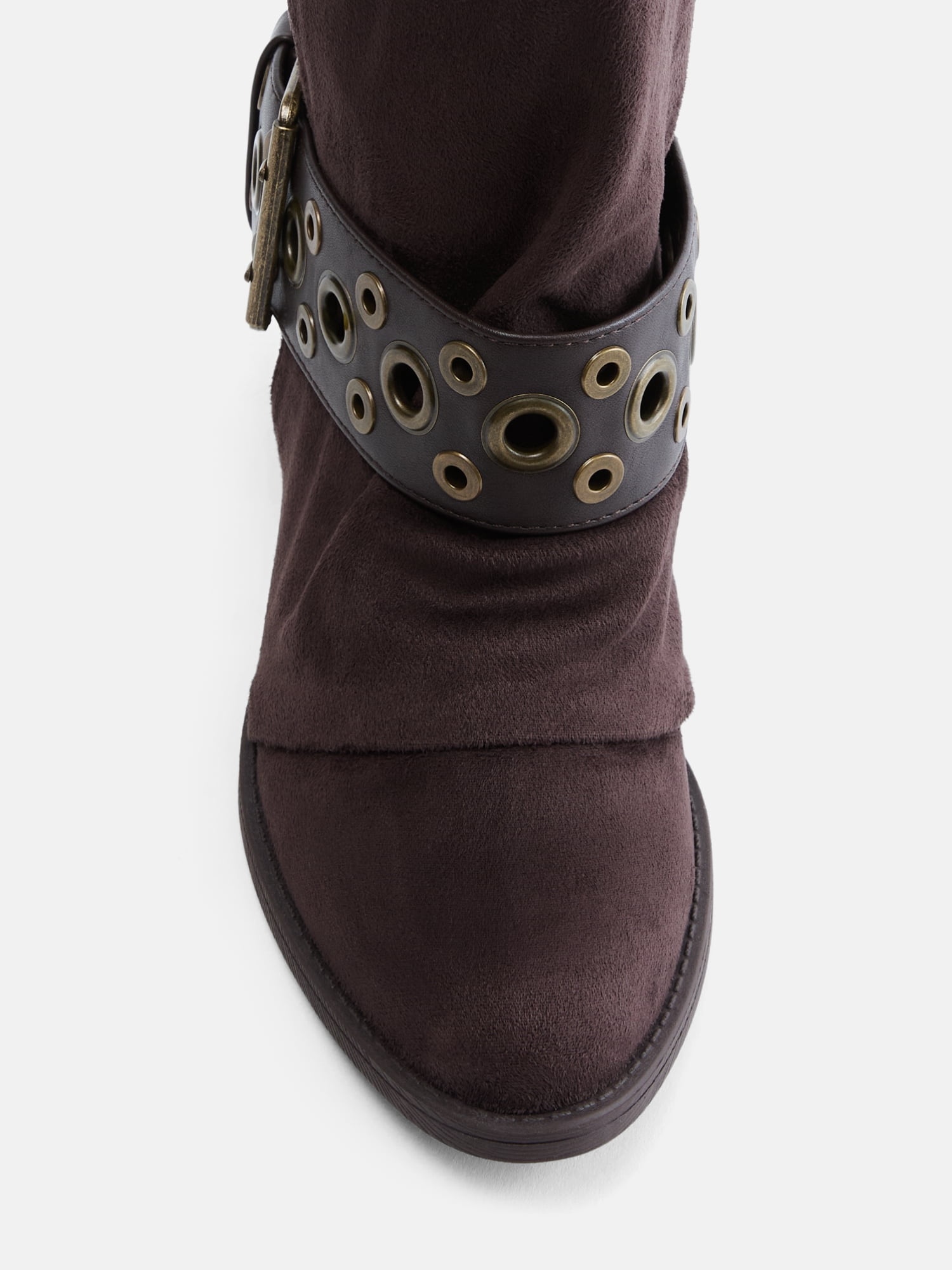 Madden NYC Women's Faux Suede Western Belt Boots