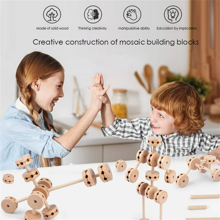 Heiheiup Building Game Building Block Imaginate Kids Structure Model Game  DIY 3D Education Stuff for 9 Year Old Girls 