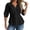 Black, variant on Womens Tops Short Sleeve Scoop Neck Shirts Elegant Plus Size Solid Blouse Cozy Lightweight Relaxed Fit Basic Tees XL-5XL