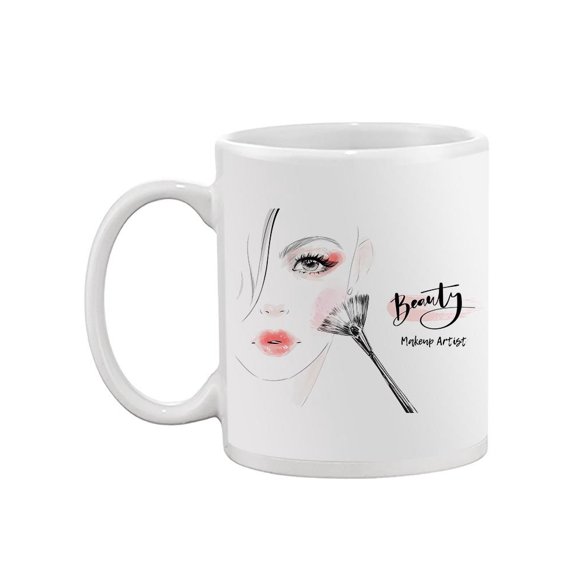 Girl With Makeup Sketch Mug Unisex's -Image by Shutterstock