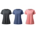 thumbnail image 4 of Womens Maternity Short Sleeve Side Button Crew Neck Solid Color Nursing Tops T Shirt For Breastfeeding 3 Pack, 4 of 4