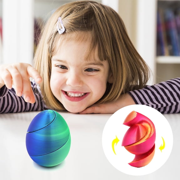 Moocorvic Easter Egg Stuffers for Teens, 3D Printed Spiral Egg Fidget Toys,Easter Egg Fillers Easter Gifts Easter Basket Stuffer Filler,Classroom Prize,Easter Themed Party Favors