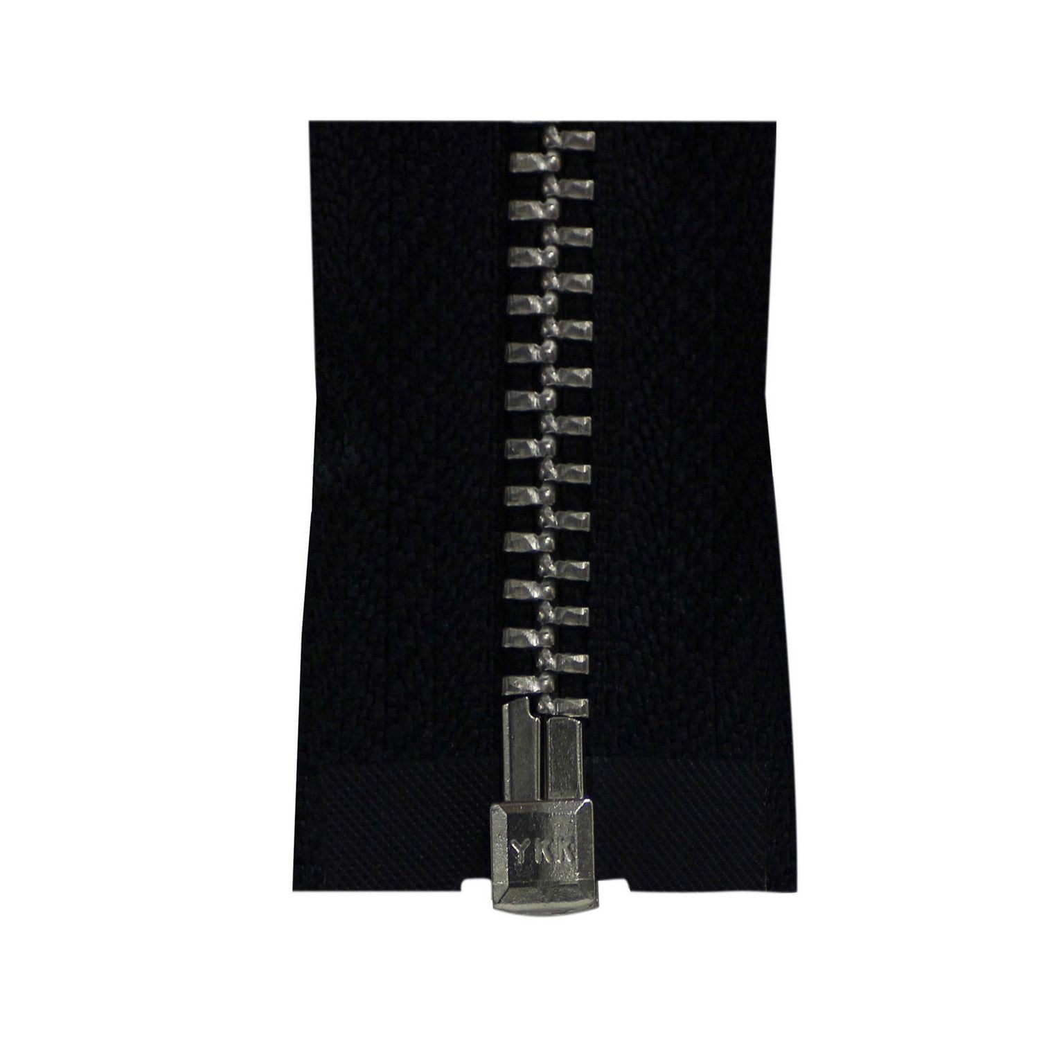Costumakers One-Way Separating Zipper 75 cm (29.5), Black, #5 Silver Metal Teeth