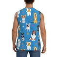 thumbnail image 4 of Haiem Men's Cute Dogs Print Tank Tops Summer Sleeveless Cut Off Workout T-Shirts Fitness Vest Athletic Undershirts-XX-Large, 4 of 8