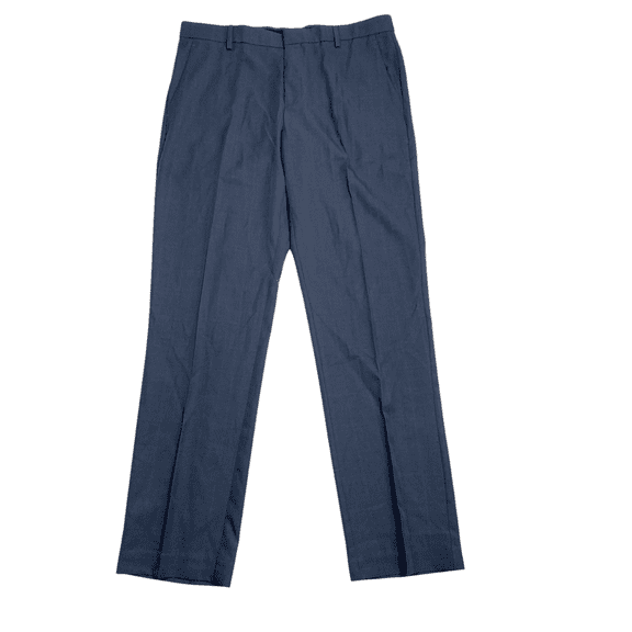 Perry Ellis Portfolio Mens Modern fit Dress Pants 42 / 30 Navy Blue Solid