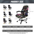 thumbnail image 7 of POLERO Floral and Hummingbird Elastic Cloth Computer Office Chair Covers with Stretch, Anti Wear All-in-One High Back Chair Slipcover for Workspace Home, 7 of 7