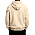 thumbnail image 4 of Zorvxlyn Fleece Hoodies for Men Dropp Shoulder Oversized Mens Sweatshirts Hoodies Winter Fuzzy Streetwear Mens Fall Hoodie with Pocket Khaki 4XL, 4 of 4