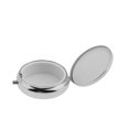 thumbnail image 4 of MERIGLARE 2 Mini Round Vitamin Pill Organizer Medicine Tablet Storage Box Trinket Case Silver 1 Compartment, 4 of 6