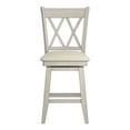 thumbnail image 2 of Weston Home Sheena Farmhouse Square Swivel X-Back 24" Counter Height Stool, Antique White, 2 of 6
