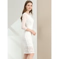 thumbnail image 4 of INSPIRE CHIC Women's 3/4 Elegant Lace Kness Length Dresses, 4 of 6