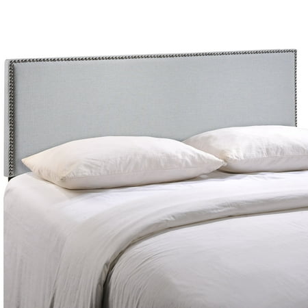 Region King Nailhead Upholstered Headboard Sky Gray - Modway