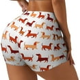 thumbnail image 1 of Balery Dachshund Walking Pantalones cortos de entrenamiento estampados para mujer, sin costuras, ajustados, para gimnasio, yoga, correr, deportes, ejercicio activo, fitness.-XX-Large, 1 of 8
