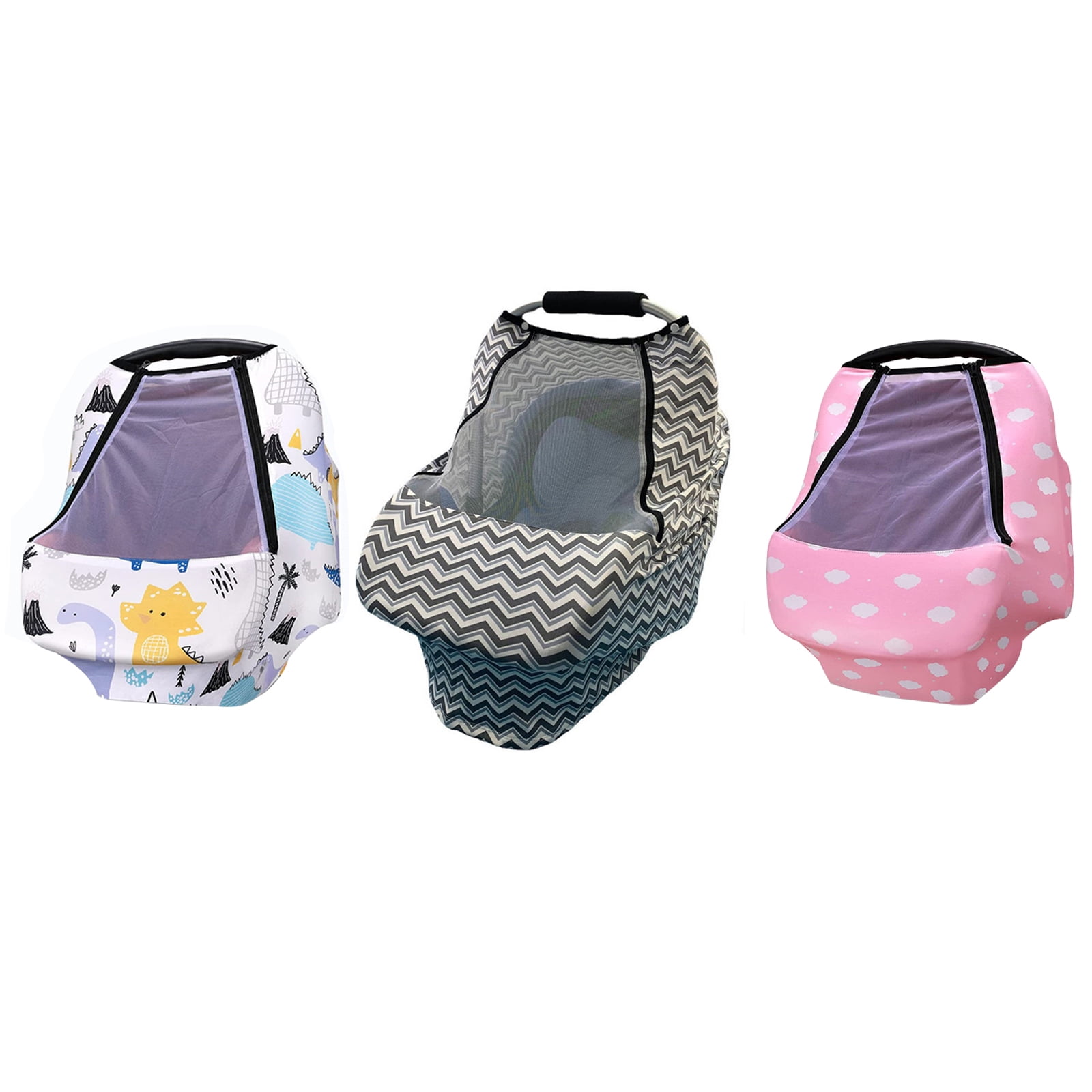 Baby Car Seat Covers, Nursing Cover Breastfeeding Scarf Soft Breathable Stretchy Coverage, Infant Stroller Cover for Boys Girls