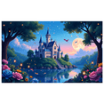 thumbnail image 1 of Fairytale Castle Backdrop Banner for Kids Party Wedding Photo Shoot Birthday Decoration Events Magical Background Props, 1 of 4