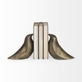 thumbnail image 2 of HomeRoots 392135 Rustic Antiqued Dove Bookends, Gold, 2 of 5