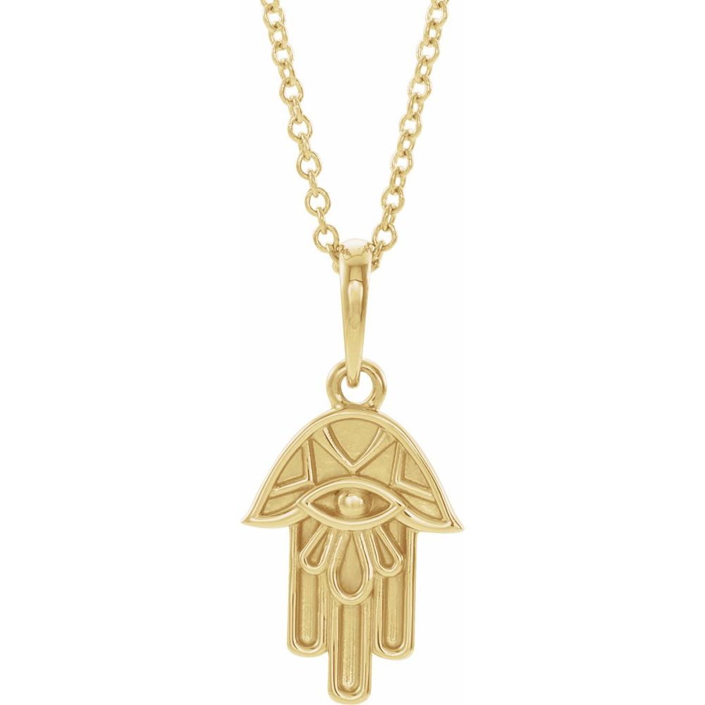 14k Gold Hamsa Necklace