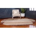 thumbnail image 4 of Unique Loom Automne Rustique Zone Frontière Tapis 8' x 8' Rond Beige/brun, 4 of 5