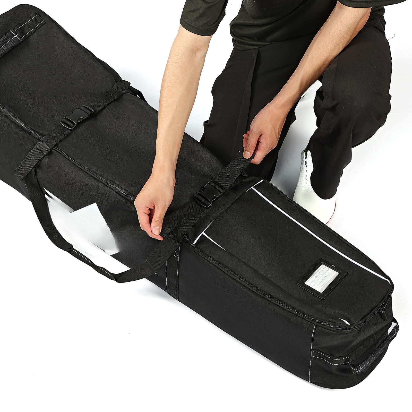 Golf Travel Bag  Full-open Protective & Wheeled Airline-approved Case For Clubs Cart&standbag Soft-sided Waterproof Cover Made Of Heavy Duty Oxford