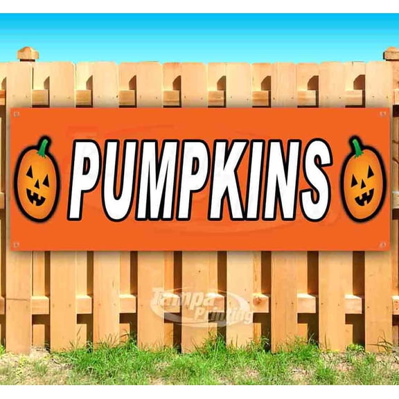 Pumpkins 13 oz Vinyl Banner With Metal Grommets