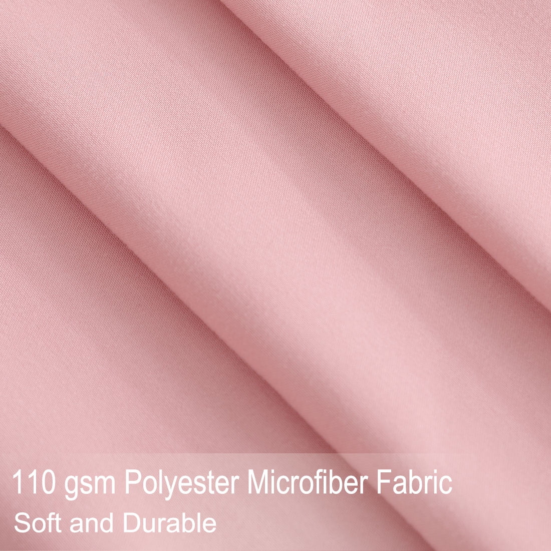 Unique Bargains 4 Piece Brushed Polyester Bed Sheets Set Queen Pink