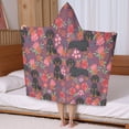 thumbnail image 5 of Dachshund Dog and Flower Floral Hooded Bath Towel，50"x30" for Ages 3 To 12 Kids, Quick Dry Lightweight Soft Microfiber Hood Beach Towel Cover Up for Kids, 5 of 7