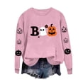 thumbnail image 3 of Ihhxva Oversized Sweatshirt for Women Loose Fit Moisture-Wicking Halloween Spooky Graphic Pullover Cozy Cotton Casual Long Sleeve Crewneck Autumn Party Top S-2XL, 3 of 6