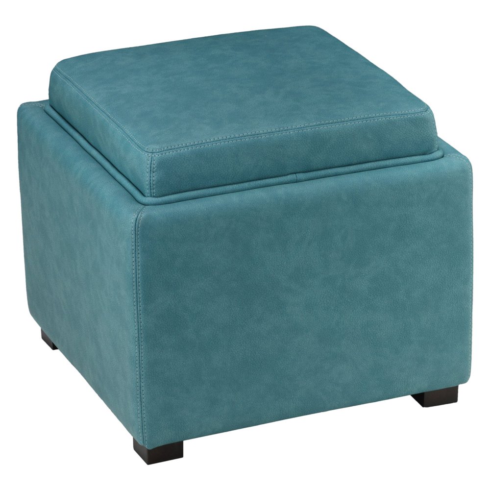 Cortesi Home Mavi Storage Ottoman with Tray