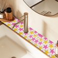 thumbnail image 2 of Yayeee Faucet Mat for Kitchen Sink 14.7" Diatomite Long Splash Guard Pad, Yellow Pink Stars, 2 of 7