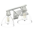 thumbnail image 5 of Hunter - Van Nuys 2-light Brushed Nickel, Small Vanity Light, Dimmable, Transitional Style, for Bedrooms, Dining, Living Rooms - 48033, 5 of 8