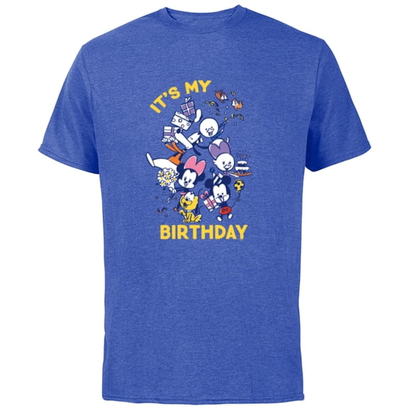Disney Mickey and Friends Whimsical It’s My Birthday - Short Sleeve Cotton T-Shirt for Adults - Customized-Royal Heather