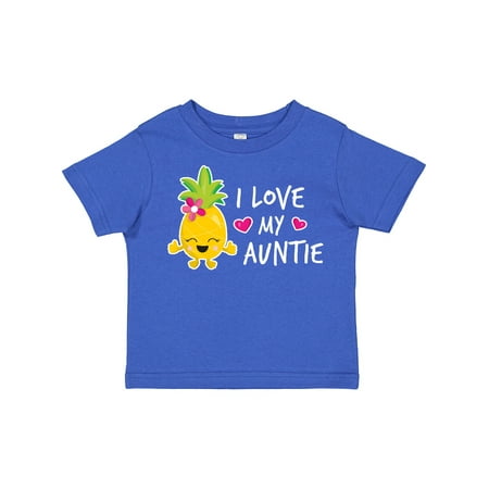 

Inktastic I Love My Auntie with Pineapple Gift Toddler Toddler Girl T-Shirt