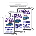 thumbnail image 3 of Police Officer Parking Only Violators Will Get Caution Novelty Notice Unique Aluminum Metal Sign 18"x24", 3 of 5