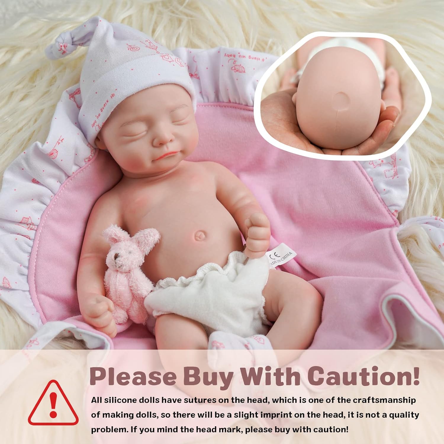 12 Inch 32 cm Reborn Doll Full Body Platinum Silicone Dolls Soft Touch  Feeling Baby Newborn Doll Girl