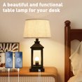thumbnail image 4 of 20.5in Black Gold Farmhouse Bedside Table Lamp, Suitable For Living Rooms, 3-Way Dimmable Touch Modern Bedside Table With 2 Lights For Bedrooms, Homes, Offices (Including Light Bulbs), 4 of 8