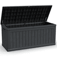 thumbnail image 2 of Leumius 260 Gallon Large Outdoor Deck Box, Lockable Waterproof Outdoor Storage Boxes For Garden Tools,Tools Storage and Sports/Pools Equipment,Black, 2 of 7