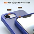 thumbnail image 6 of For iPhone 16e Phone Case,Translucent Frosted Skin Feel Anti-Scratch Hard PC Back Soft TPU Edge,Shockproof Bumper Protective Ultra Slim Thin Fit Rugged Phone Case Cover,Darkblue, 6 of 6