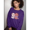 thumbnail image 2 of Lovely Pugs Sweatshirt Women -Smartprints Designs, Female XX-Large, 2 of 4