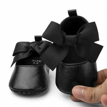 

Toddler Kid Baby Girls Princess Cute Toddler First Walk Bow Knot Tie Silk Shoes