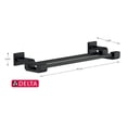 thumbnail image 3 of Delta Faucet 77525-BL Barre à Serviettes Double Ara, 24 Po, Noir Plat, 3 of 3