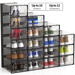 Furinno 5-Tier Turn-N-Tube Wide Shoe Rack, Wood, Brown and Black